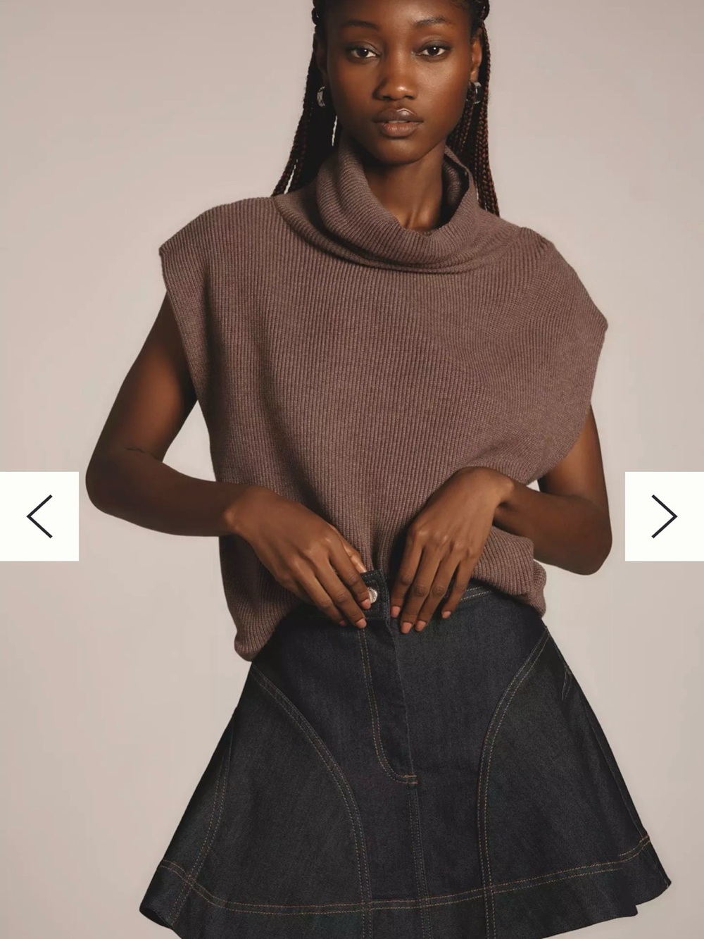 Pilcro Dark Indigo Denim Flared Mini Skirt